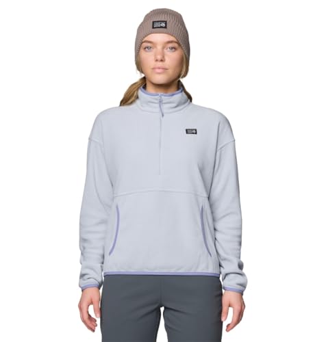 Mountain Hardwear Women's Microchill Half Zip, Glacial Heather, Large