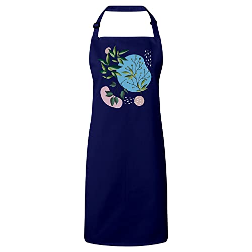 Tablier cuisine premium au motif jungle exotique et finitions haut de gamme