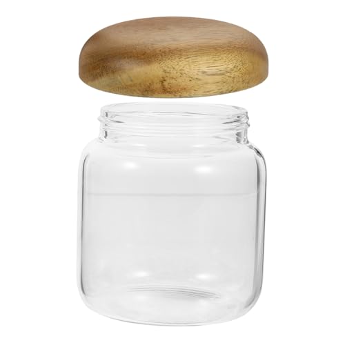 Holibanna Miel de Vidrio Transparente Madera Hermético para Almacenar y Servir Miel Casa