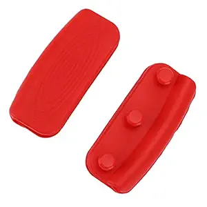 Pot Handle Holder, 2PCS Silicone Assist Pot Handle Holder Sleeve Heat Insulated Skillet Handle Cover for Pans, Frying Pans, Griddles, Metal Cookware(Red (double))