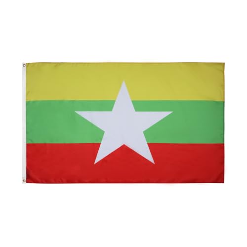 AZ FLAG - Drapeau Birmanie - 90x60 cm - Drapeau Birman 100% Polyester Avec Oeillets Métalliques Intégrés - Pavillon 50 g