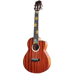 SheIRin Ukulélé ténor Professionnel en Acajou hawaïen de 23 Pouces avec accordeur, Sac, Sangle, médiators et Cordes de… - Les Beatles, Paul McCartney, John Lennon, RIngo Starr, George Harrison