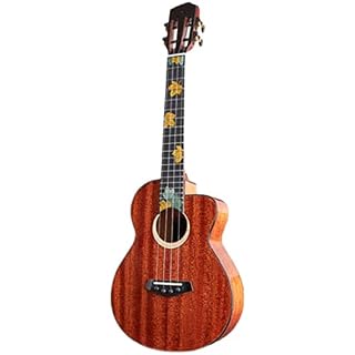 SheIRin Ukulélé ténor Professionnel en Acajou hawaïen de 23 Pouces avec accordeur, Sac, Sangle, médiators et Cordes de… - Les Beatles, Paul McCartney, John Lennon, RIngo Starr, George Harrison
