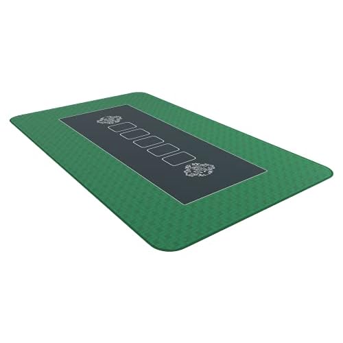 URNOFHW Weiße PVC-Kunststoff-Spielkarten Wasserdichtes haltbares Poker Karten Spiel Deck Poker Set Magie Grün Blau 2 Farbe Geschenkkarten (Color : Green) 5 Bullets Playing Cards Profi Pokermatte grün in 100 x 60cm eigenen – Pokertisch - Deluxe Pokertuch Tischunterlage Pokerteppich – Pokertischauflage