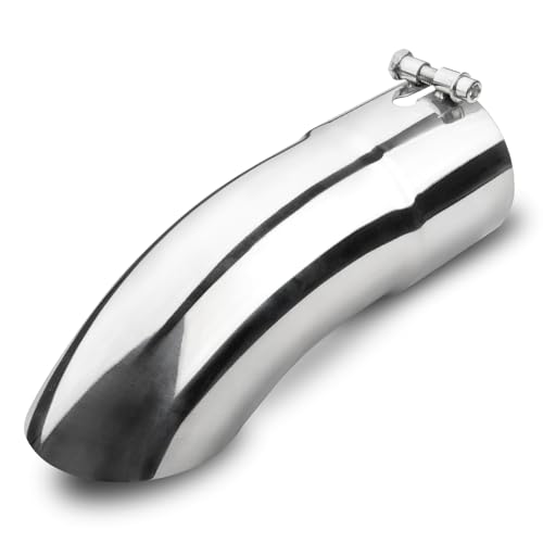 Image of Vurkcy 4 inch Inlet Curved Exhaust Tip, 4 inch Outlet 12 inch Overall Length