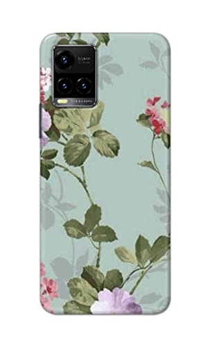 Image of PRINTFIDAA Printed Hard Back Cover Case for Vivo Y33S | Vivo Y33T | Vivo Y32 Back Cover (Floral Painting) -702