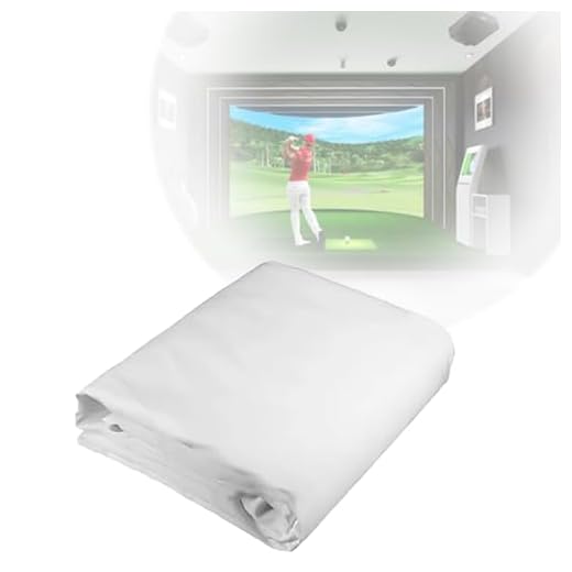 Golf Simulator Impact Screen, Large Projection White Fabric for Indoor Golf Training, Exercise and Targets, Oversized Golf Simulator Curtain,Doublelayer-3m*4m