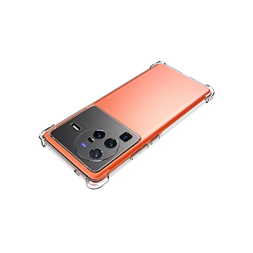 Image of for Back Case Cover Bumper Flexible Silicone Transparent Back Cover for Vivo X80 Pro - Transparent