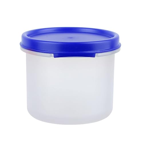 Image of SIMPARTE Smart Slim Storage Air-Tight & Leak Resistant Plastic Modular Container - For Snacks, Spices, Dry Fruits, Flax Seeds Stackable, BPA Free, Food Grade (250 ML, Set of 8, Dark Blue)