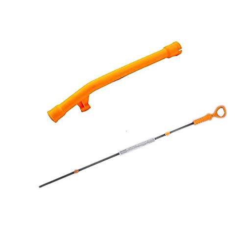 Car Engine Oil Dipstick with Oil Dip Stick Funnel Tube for Audi Volkswagen Golf Jetta 1.8L