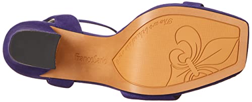 Franco Sarto Women's L-Daffy Ankle Strap Sandal Heeled, Purple Suede, 9 #TOP3