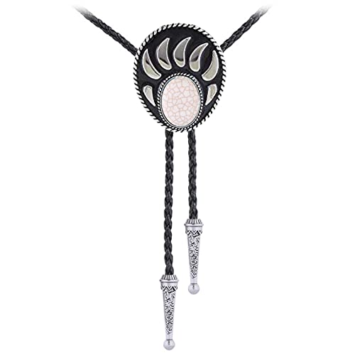 Cravate Bolo pour Homme en Cuir avec Pendentif Style Western