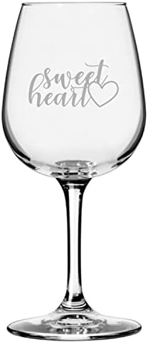 Love Is In The Air Valentine's Day Quotes Etched 12.75oz All Purpose Wine Glass