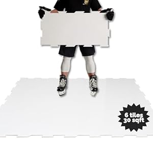Synthetic Ice Tiles – Simulates Real Ice – Dryland Hockey Training Platform for Shooting, Passing and Stickhandling Practices – Durable, Double Sided
