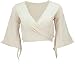 Produktbild GURU SHOP Elfen Top aus Biobaumwolle, Top Goa-chic, Yoga Wickeltop, Sand, Size:M (38)