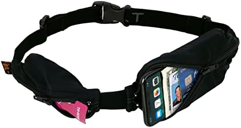 SPIbelt Double Pocket Running Belt, Expandable Dual Pockets, Adjustable Waist, No Bounce, Rave with Black Zipper image 4