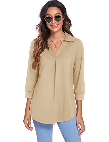 Image of Newchoice Womens 3 /4 Sleeve Shirts Business Casual Tops