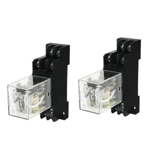 Relé de potencia 12V con conector carril DIN 35mm para evitar fallos de conexión en cuadros