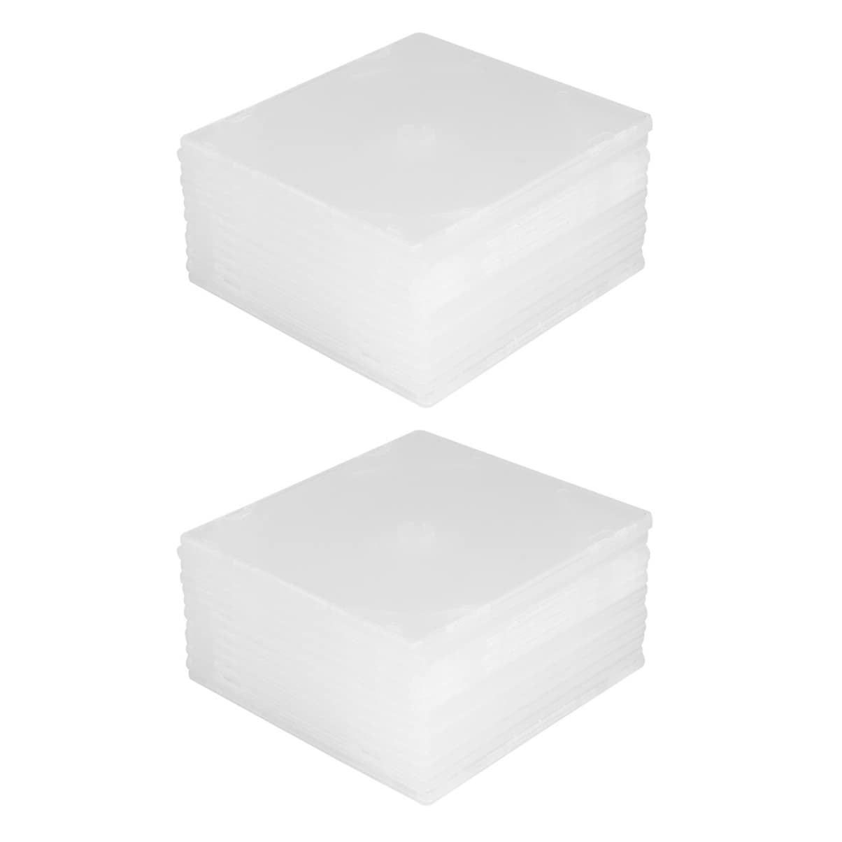 KOMBIUDA CD Dvd Case 20pcs White Ultra-thin Plastic Single Disc Storage Boxes with Tray, Scratch Prevention, Compatible with Dvd and Cd, Suitable for Home and Cinema Use-image-38