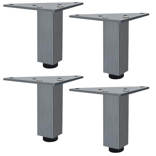 Patas de muebles de cocina ajustables de 6 cm a 40 cm, juego de 4 patas de sofá grises resistentes 2