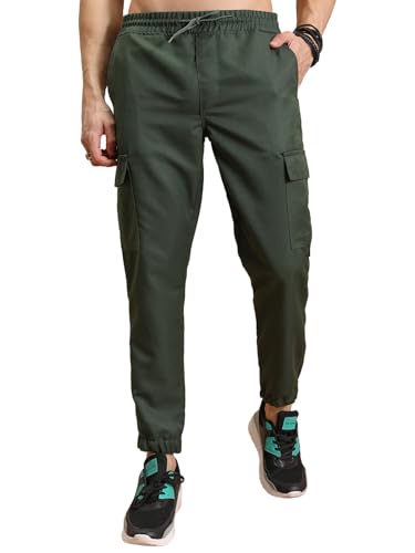 Image of Highlander Men's Cargo Jogger Trousers| Utility Pockets | Trouser for Men | Men Trousers