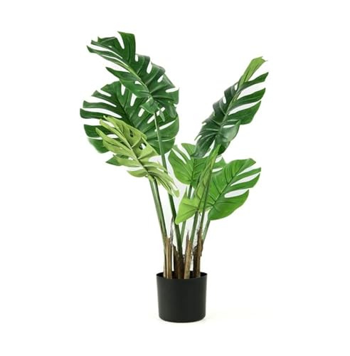 Valyria Home | Monstera Artificial 80 cm – Costilla de Adán Realista para Decoración de Hogar y Oficina – Planta Tropical de Plástico – Planta Artificial Pequeña