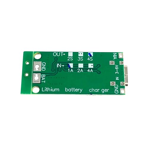 Image of ROBOWAY 10Pcs 4S 1A Polymer Lithium Ion Charger Type-C | 14.8V 18650 Battery Charging Module | USB-C Input, Boost Converter, LED Indicator, Overcharge Protection (Pack of 10)