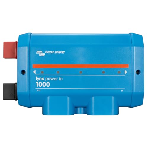 Victron Energy Lynx Power in Battery Connector - Modular M8 DC Bus Bar with 4 Connections for Batteries, Loads, or Chargers - Supports Cables up to 22mm - Part of Lynx Distribution System