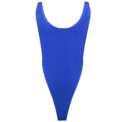 TiaoBug US Women One-piece High Cut Thong Leotard Gymnastics Dancewear Bodysuit Dark Blue