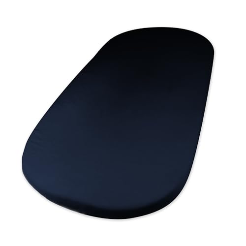 Image of HonestBaby Organic Cotton Fitted Bassinet Sheet, Dark Navy, One Size