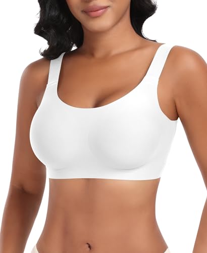 Image of Ganado Seamless Wireless Bras for Women No Underwire Bras Supportive Bralette Padded Comfort T Shirt Bra