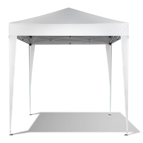 Image of Outopee 2m x 2m Pop Up Canopy Tent, Outdoor Gazebo Folding Canopy with Carry Bag for Commercial Events, Party, Backyard BBQ, Camping, White