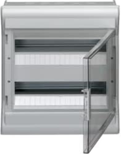 Coffret electrique IP65 2F 24M apparent porte transparente