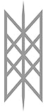 Samunshi® Aufkleber Netz von Wyrd für Auto Motorrad Schicksalsnetz Wikinger Vikings Germanen in 11 Größen und 25 Farben (2,8x8cm grau)