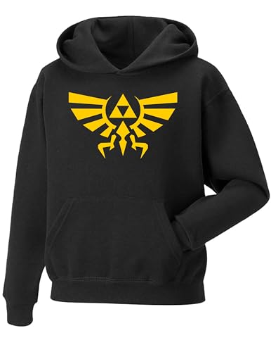 Snapit Funny inspired Crest of Hyrule Kids Unisex Top hoody Gaming hoodies (as8, age, 7_years, 8_years, regular, Red)