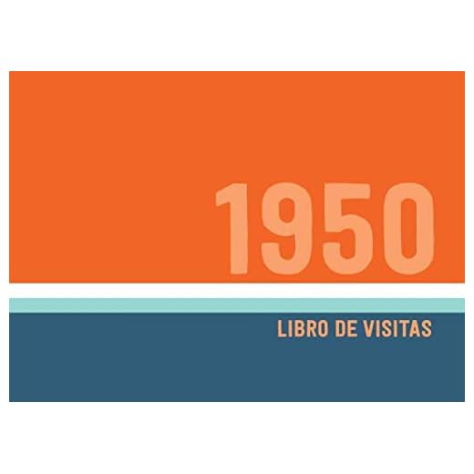 1950 Libros de Visitas: Libro de visitas para fiestas de cumpleaños de estilo retro para que la familia y los amigos inserten saludos y mensajes | 100 páginas