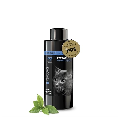 Peticare Spot-On Repelente para Gatos | Fórmula Vegetal con Margosa | Ayuda a Mantener alejados Insectos, pulgas y garrapatas | Aplicación precisa y de Larga duración | petCat Protect 2961