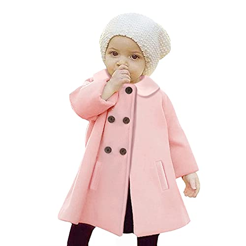 Image of JEELLIGULAR Toddler Baby Girl Coats Kids Cloak Button Warm Thick Jacket Clothes Baby Fall Winter Outwear Clothes Set