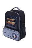 Mochila De Coastas Escolar Infantil Star Game 16' Yins YS42198 (Preto)