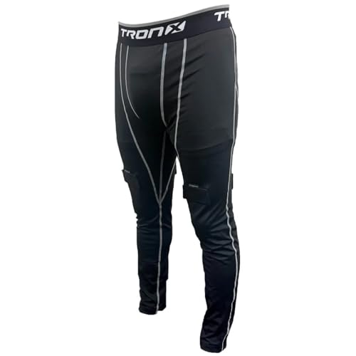 TronX Compression Hockey Pants with Athletic Cup & Sock Tabs, Hockey Jock for Men & Boys (JR Small (Waist 22