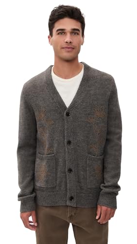 Rhythm Men'S Wes Cardigan, Charcoal, S