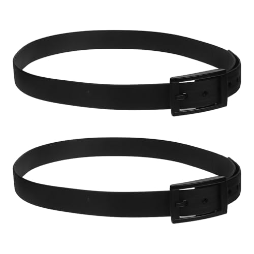 Cinturón de silicona de golf negro con hebilla ajustable pack de 2 piezas para deporte