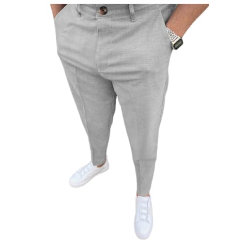 Men's Casual Slim Fit Pants Classic Stretch Dress Slacks Business Suit Dress Pants