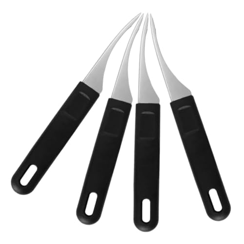 Garneck 4pezzi Attrezzo per Pulire Gamberetti in Acciaio Sbucciatore per Gamberetti da Cucina Rimuove Lenza Facilità Design Compatto e Leggero