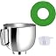 Silver with green lid