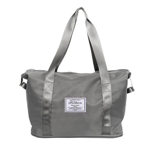 Bolsa Feminina Academia Treino Gym Leve Viagem Faculdade Fashion Expansiva Grande Espaçosa ZAFIN (Cinza)