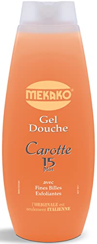Mekako, Gel Douche Carotte Exfoliant, Fraise, 500 ml