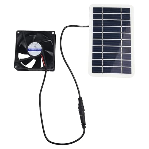 Vibsky - Vibsky Ventilateur de toit solaire pour grenier de 30 W avec ventilateur de 8 cm pour ventilation dans les niches, serres et granges, noir