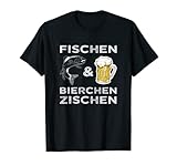 Lustiges Angler Fischen und Bierchen zischen Angeln Bier T-Shirt