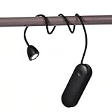 TogloFir 3 in 1 LED Book Light, Camping Light & Flashlight, 1800mAh Rechargeable Camping Lantern for Home Office, Bed Reading at Night & Outdoor - Foldable Neck Hanging Light (Black)